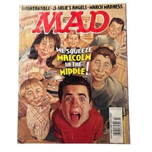 Mad Magazine "We Squeeze Malcom In The Middle" March 2001 #403 Vintage